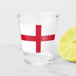 Patriotic shot glass with flag of England