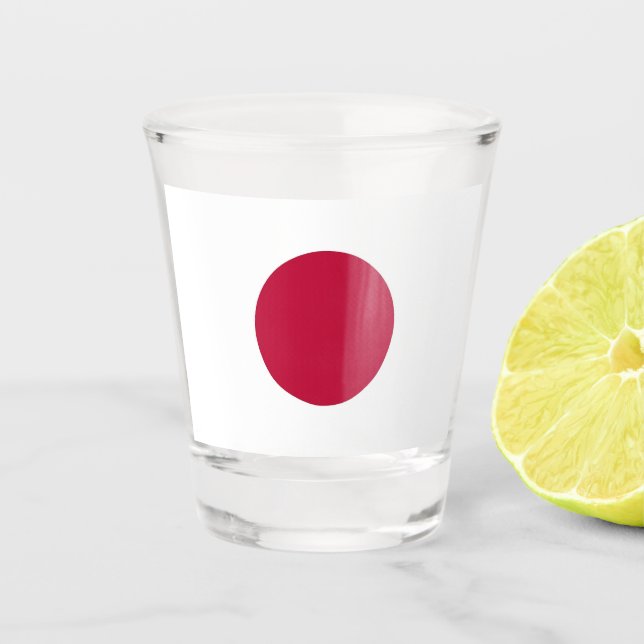 Patriotic shot glass with flag of Japan (Front)