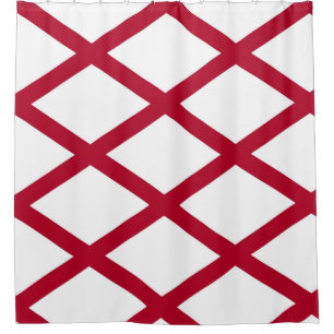 Patriotic Shower Curtain with Flag of Alabama, USA