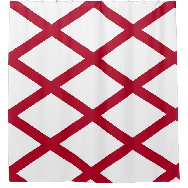 Patriotic Shower Curtain with Flag of Alabama, USA (Front)