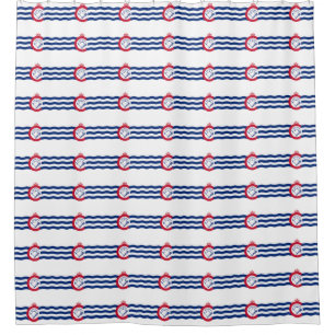 Patriotic Shower Curtain with Flag of Cincinnati
