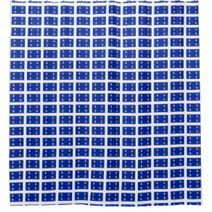Patriotic Shower Curtain with Flag of Quebec