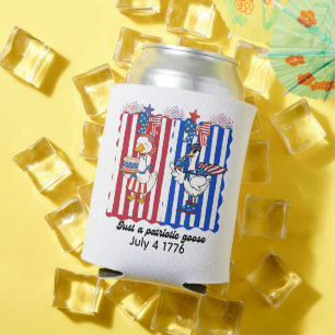 Patriotic silly  goose coquette 4th of July 1776  Can Cooler