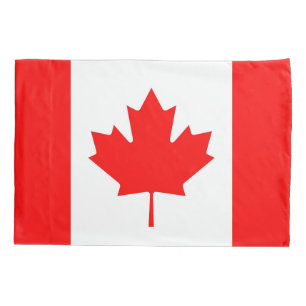 Patriotic Single Pillowcase flag of Canada