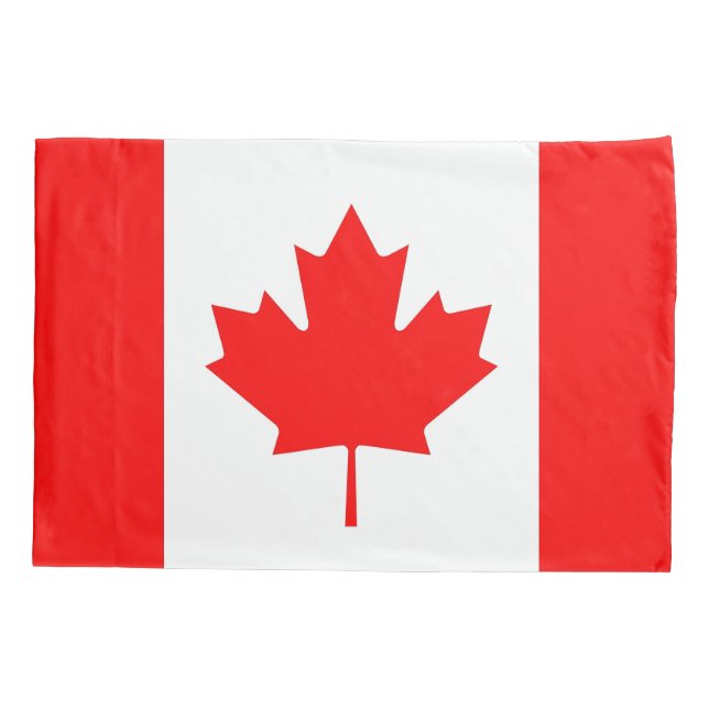 Patriotic Single Pillowcase flag of Canada (Back)