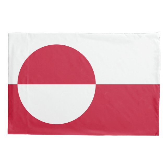 Patriotic Single Pillowcase flag of Greenland (Back)
