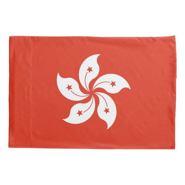 Patriotic Single Pillowcase flag of Hong Kong (Back)