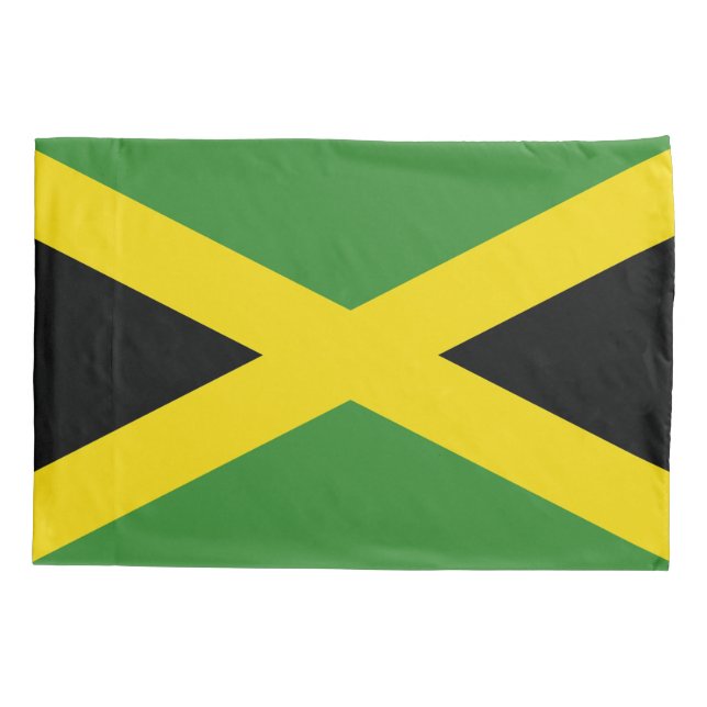 Patriotic Single Pillowcase flag of Jamaica (Back)