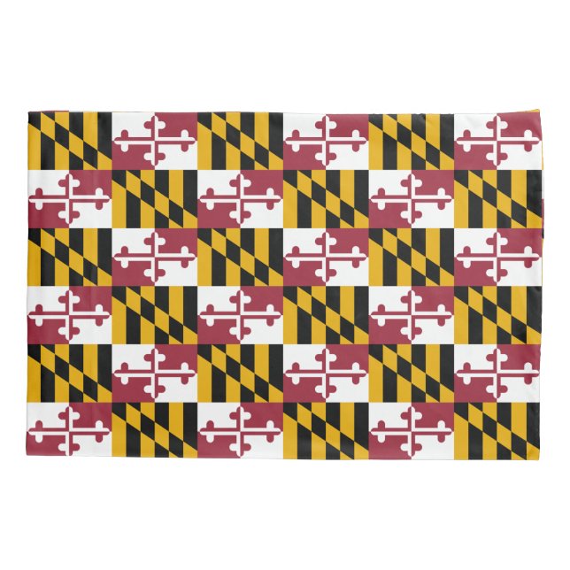 Patriotic Single Pillowcase flag of Maryland, USA (Back)