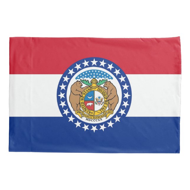 Patriotic Single Pillowcase flag of Missouri (Back)