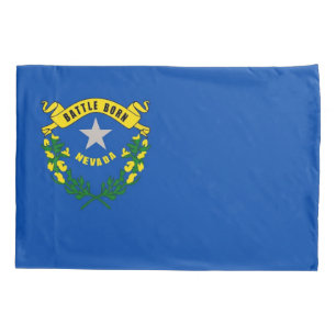 Patriotic Single Pillowcase flag of Nevada, USA