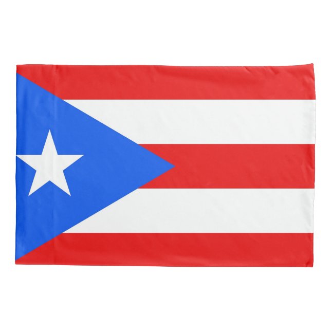 Patriotic Single Pillowcase flag of Puerto Rico (Back)