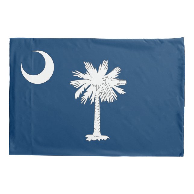 Patriotic Single Pillowcase flag of South Carolina (Back)