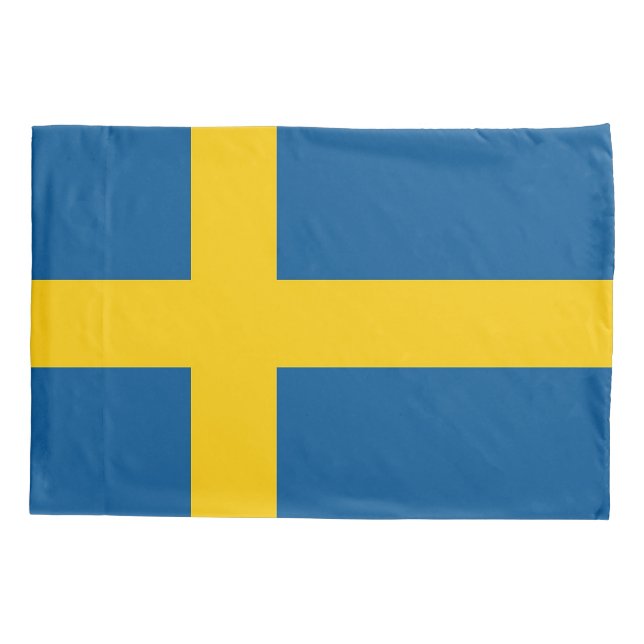 Patriotic Single Pillowcase flag of Sweden (Back)