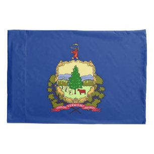 Patriotic Single Pillowcase flag of Vermont