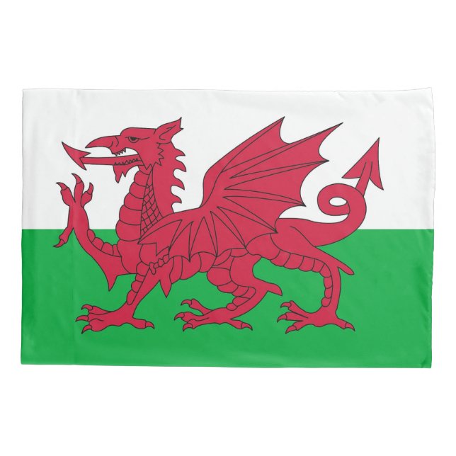 Patriotic Single Pillowcase flag of Wales (Back)