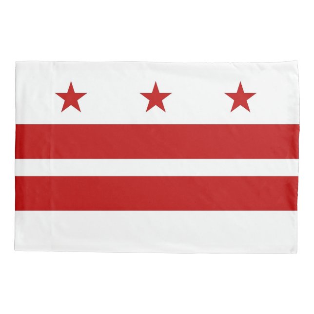 Patriotic Single Pillowcase flag of Washington DC (Back)
