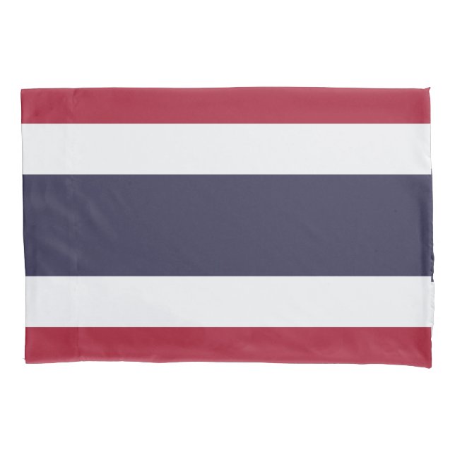 Patriotic Single Pillowcase with flag of Thailand (Front)