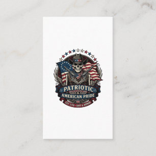 Patriotic Skeleton Cowboy Dark Patriot Skeleton & Business Card