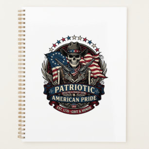 Patriotic Skeleton Cowboy Dark Patriot Skeleton & Planner