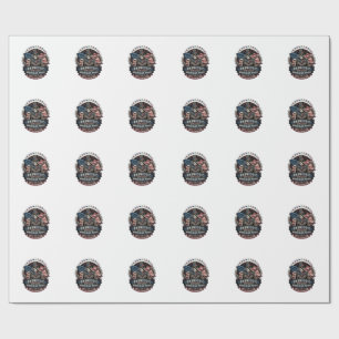 Patriotic Skeleton Cowboy Dark Patriot Skeleton & Wrapping Paper