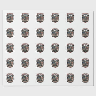 Patriotic Skeleton Cowboy Dark Patriot Skeleton & Wrapping Paper