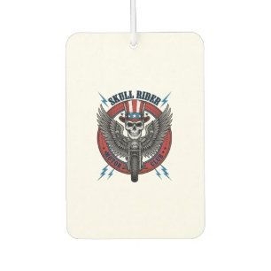 Patriotic Skull Motorcycle Eagle Vintage Air Freshener