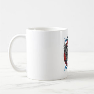 Patriotic Skull Motorcycle Eagle Vintage Coffee Mug