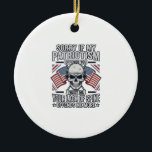 Patriotic Skull Vintage Engraving Quote Vector Des Ceramic Ornament<br><div class="desc">Patriotic Skull Vintage Engraving Quote Vector Design_1</div>