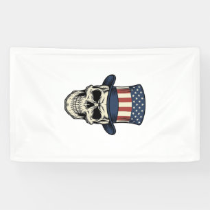 Patriotic Skull Vintage Engraving Shirt Design_1 Banner