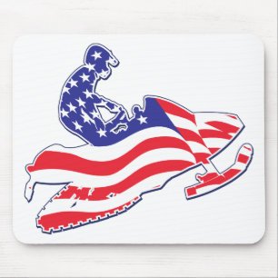 Patriotic-Sledder Mouse Pad