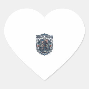Patriotic Small Business Owner Heart Sticker