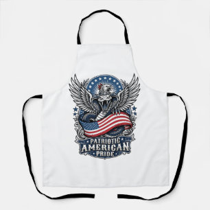 Patriotic Snake Skull Liberty Beast Animal Hybrid  Apron