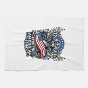 Patriotic Snake Skull Liberty Beast Animal Hybrid Kitchen Towel