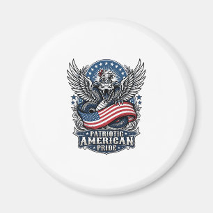 Patriotic Snake Skull Liberty Beast Animal Hybrid  Magnet