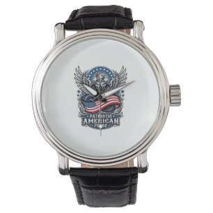 Patriotic Snake Skull Liberty Beast Animal Hybrid Watch