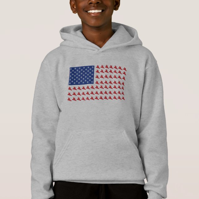 Patriotic Snowboarder Flag (Front)