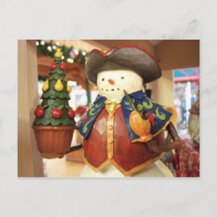 Patriotic Snowman. Savage Mill Postcard