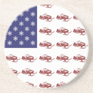 Patriotic Snowmobiling Coaster