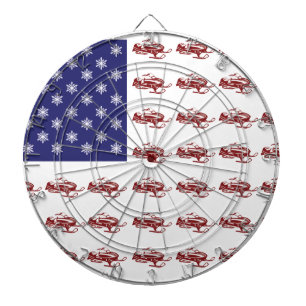 Patriotic Snowmobiling Dartboard