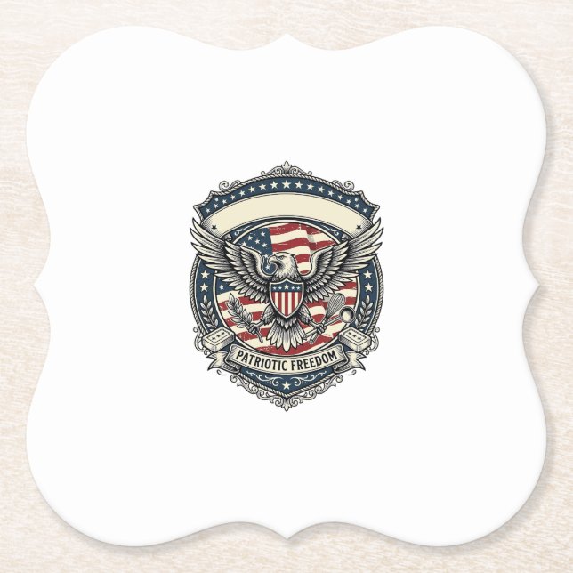Patriotic Soap Maker  Paper Coaster (Front)