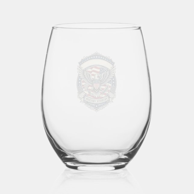Patriotic Soap Maker  Stemless Wine Glass (Front)