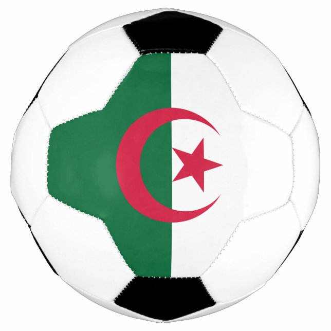 Patriotic Soccer Ball with Algeria Flag (Front)