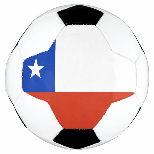 Patriotic Soccer Ball with Chile Flag (Front)