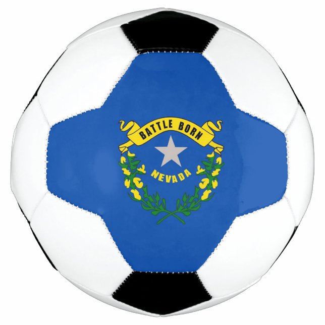 Patriotic Soccer Ball with Flag of Nevada (Front)