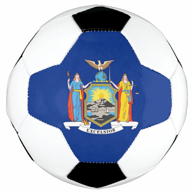 Patriotic Soccer Ball with Flag of New York (Front)