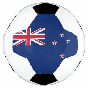 Patriotic Soccer Ball with Flag of New Zealand