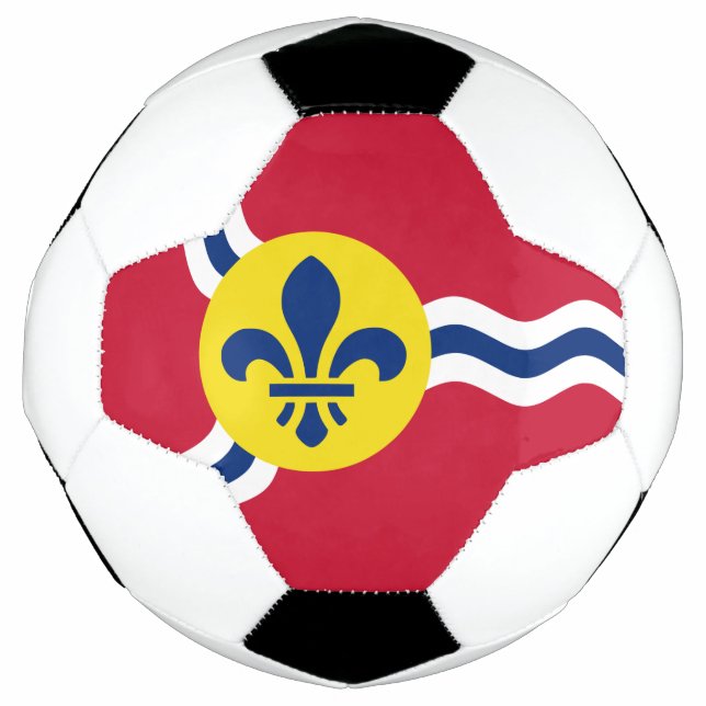Patriotic Soccer Ball with Flag of St. Louis (Front)