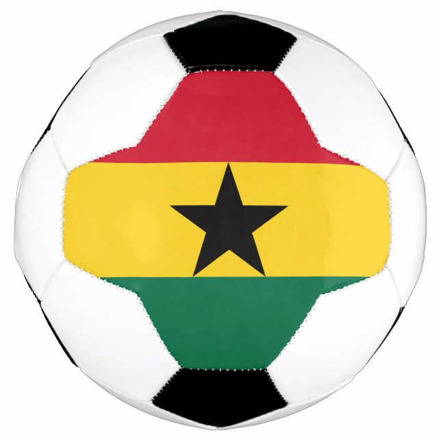Patriotic Soccer Ball with Ghana Flag (Front)
