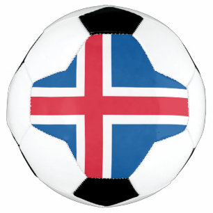 Patriotic Soccer Ball with Iceland Flag
